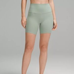 Green Lululemon Align Bike Shorts